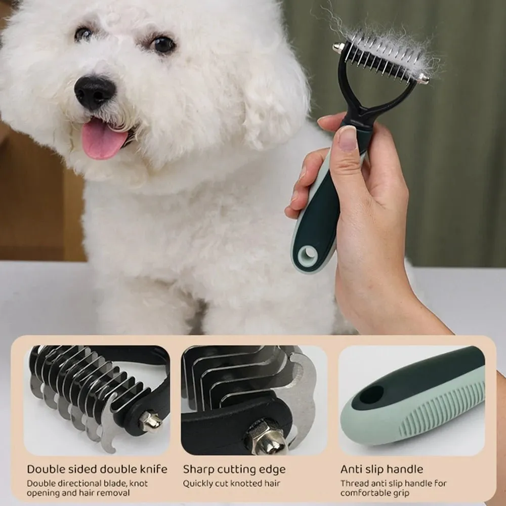 8-in-1 Pet Grooming Set: Comb, Nail Clipper & Flea Comb