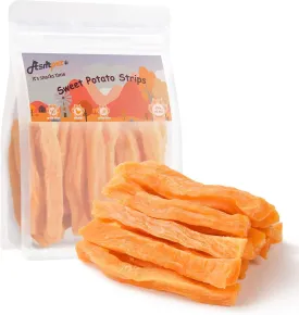 ASMPET Sweet Potato Dog Treats, Healthy Natural Low Fat Grain Free Treats, Gluten Free Vegetarian Snack Gift for Small Medium & Large Dogs, Vegan Dog Chews 10.6 oz
