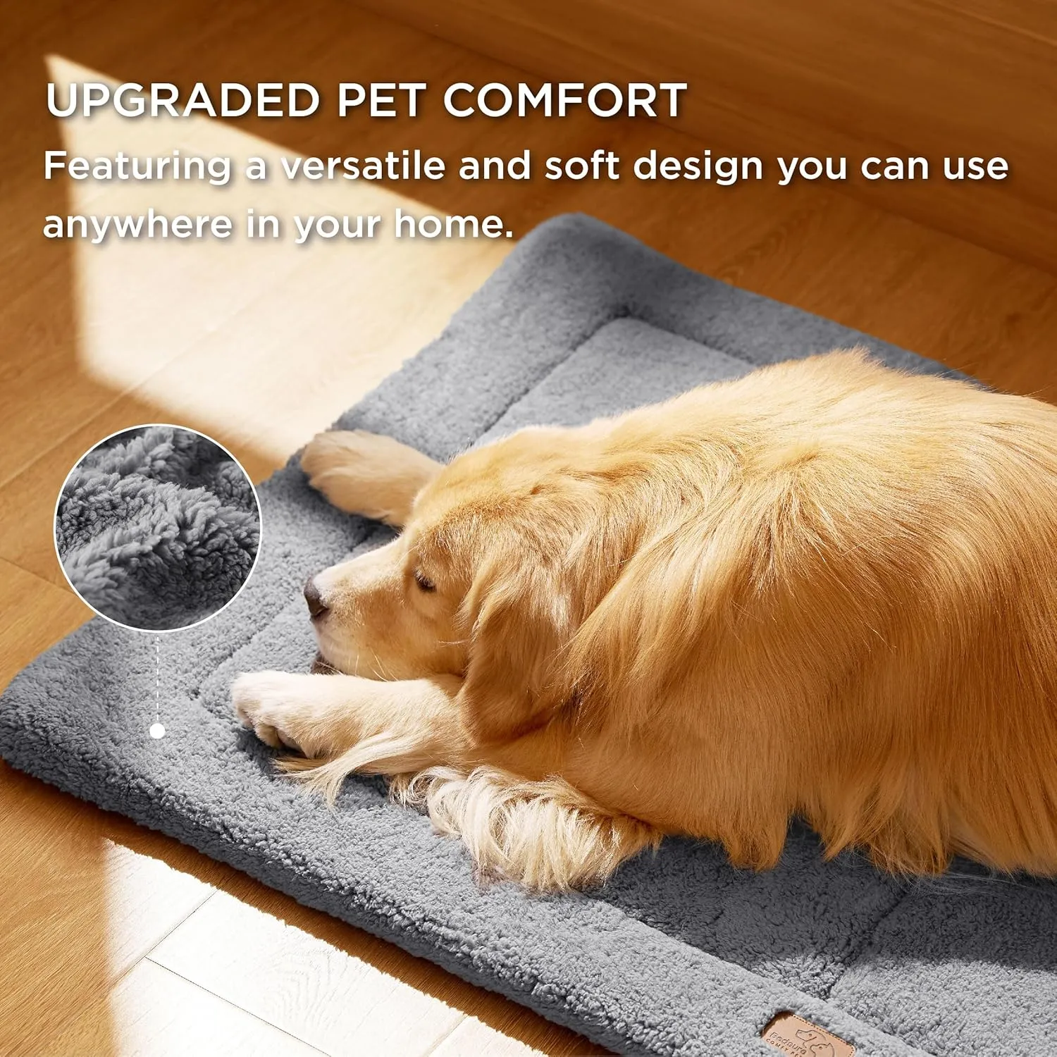 Bedsure Washable Dog Bed for Extra Large Dogs, Reversible Foam Floor Pet Mat, Lightweight Travel Flat Puppy Mattress for Indoor & Outdoor Pet