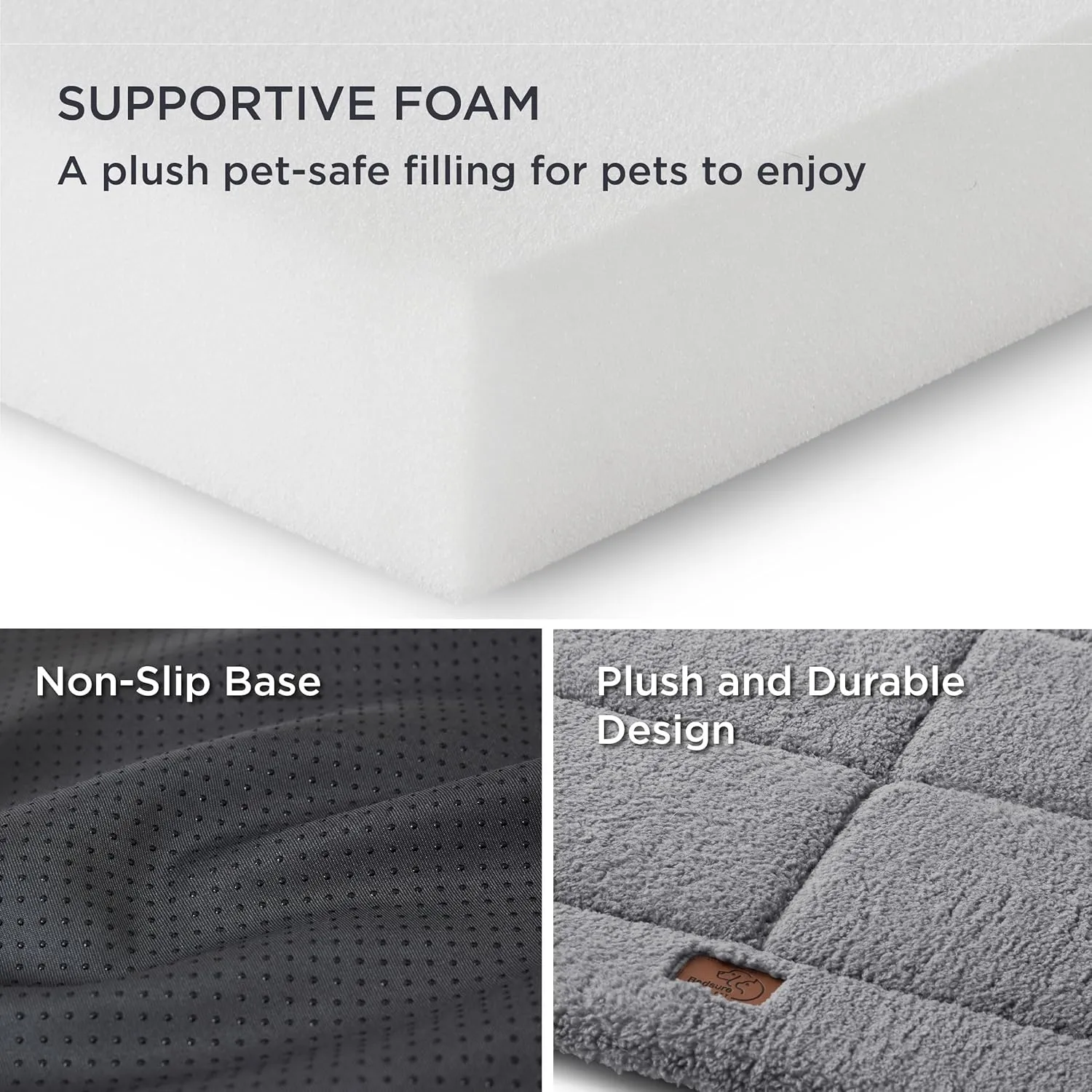 Bedsure Washable Dog Bed for Extra Large Dogs, Reversible Foam Floor Pet Mat, Lightweight Travel Flat Puppy Mattress for Indoor & Outdoor Pet