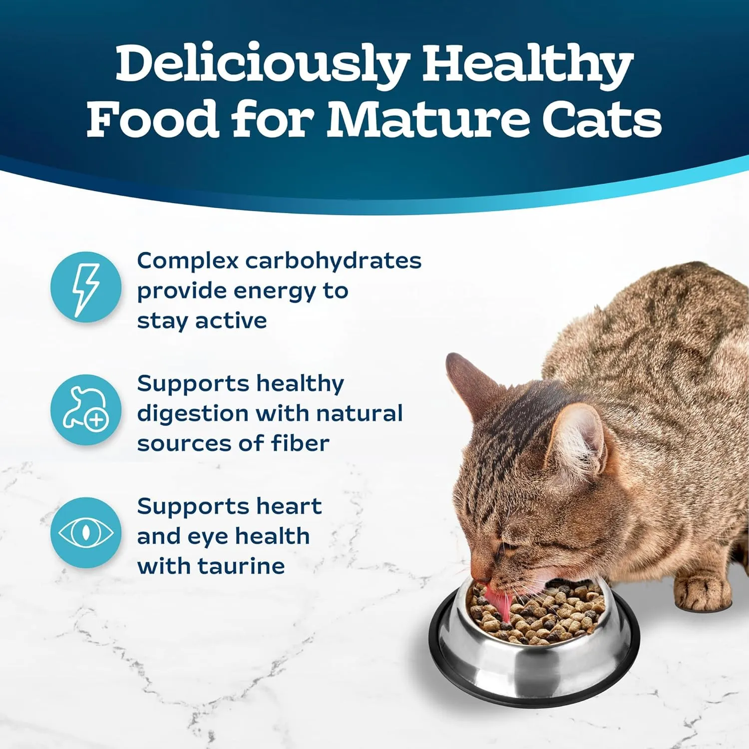 Blue Buffalo Tastefuls Mature Dry Cat Food for Adult Cats 7 , Made in the USA with Natural Ingredients, Chicken & Brown Rice Recipe, 3-lb. Bag
