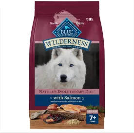 Blue Buffalo Wilderness High-Protein Natural Dry Food for Senior Dogs, Salmon Recipe, 13-lb. Bag