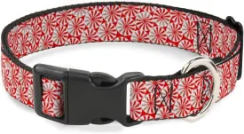 Buckle-Down 15-26" Peppermint Candies Plastic Clip Collar, Large