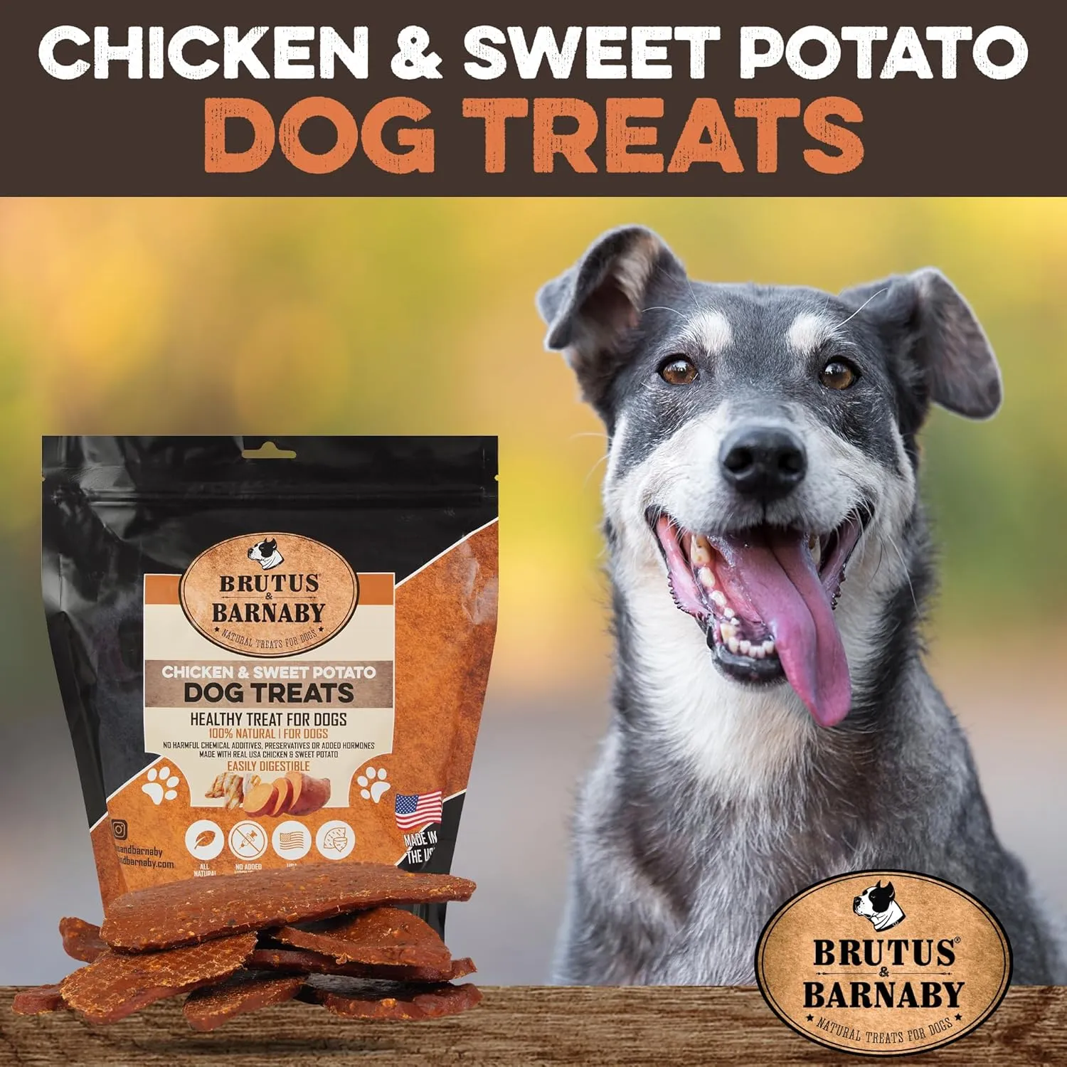 Chicken & Sweet Potato Jerky Dog Treats - Grain-Free, Preservative-Free, No Fillers - All Natural USA Chicken & Sweet Potato, High In Antioxidants - Healthy, Tasty Treat For Dogs