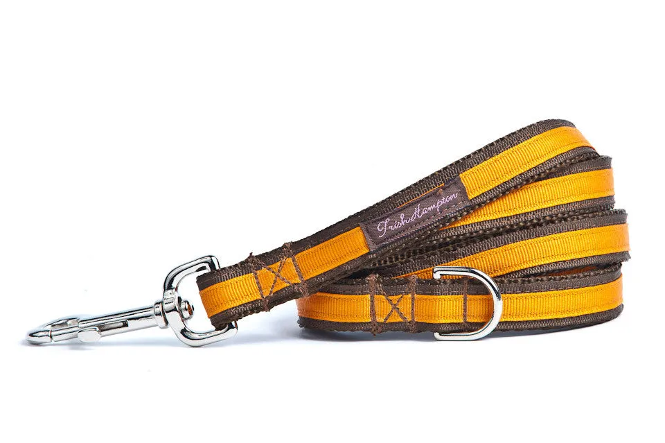 Chocolate/Orange Stripe 6ft Dog Leash - 303