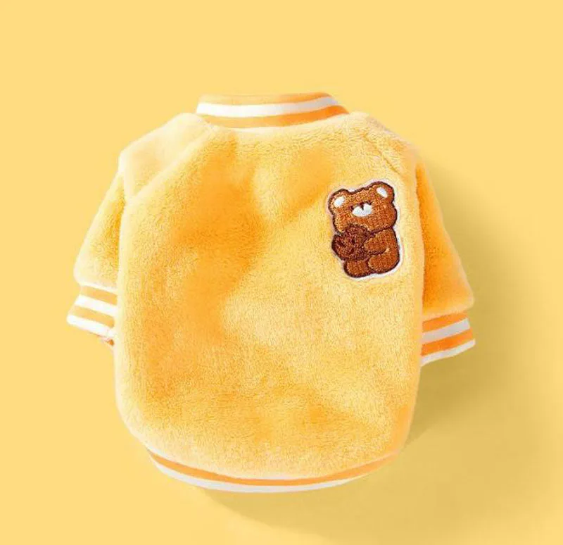 Contrast color smiley kitten bottoming shirt autumn and winter with scarf warm suit pet spring two-legged clothes