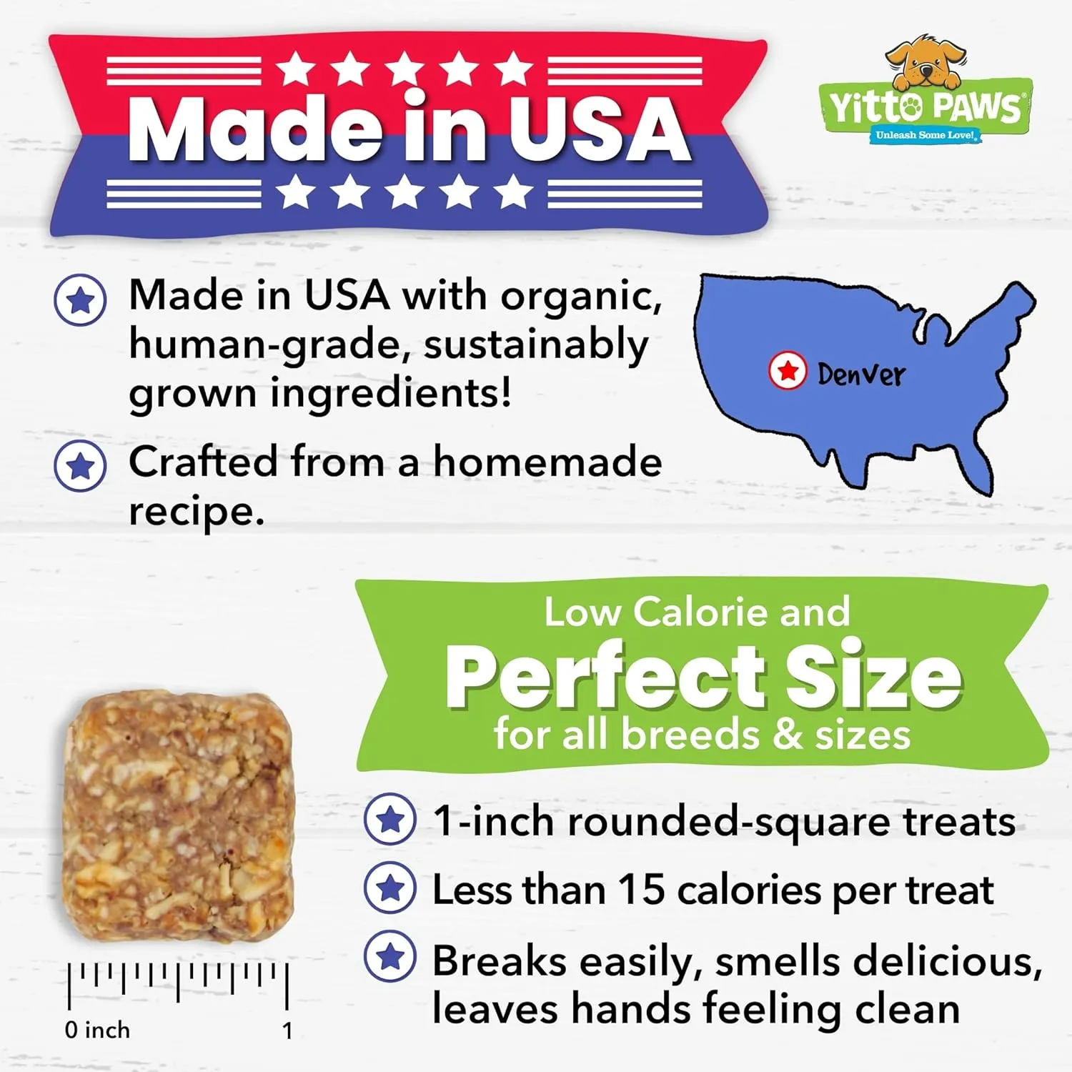 Crunchy Organic Blueberry Dog Treats, Oats & Peanut Butter Healthy Dog Treats, Vegan All Natural Dog Training Treats Made in USA Only  Low Calorie, Human-Grade, No Sugar Added Dog Biscuits