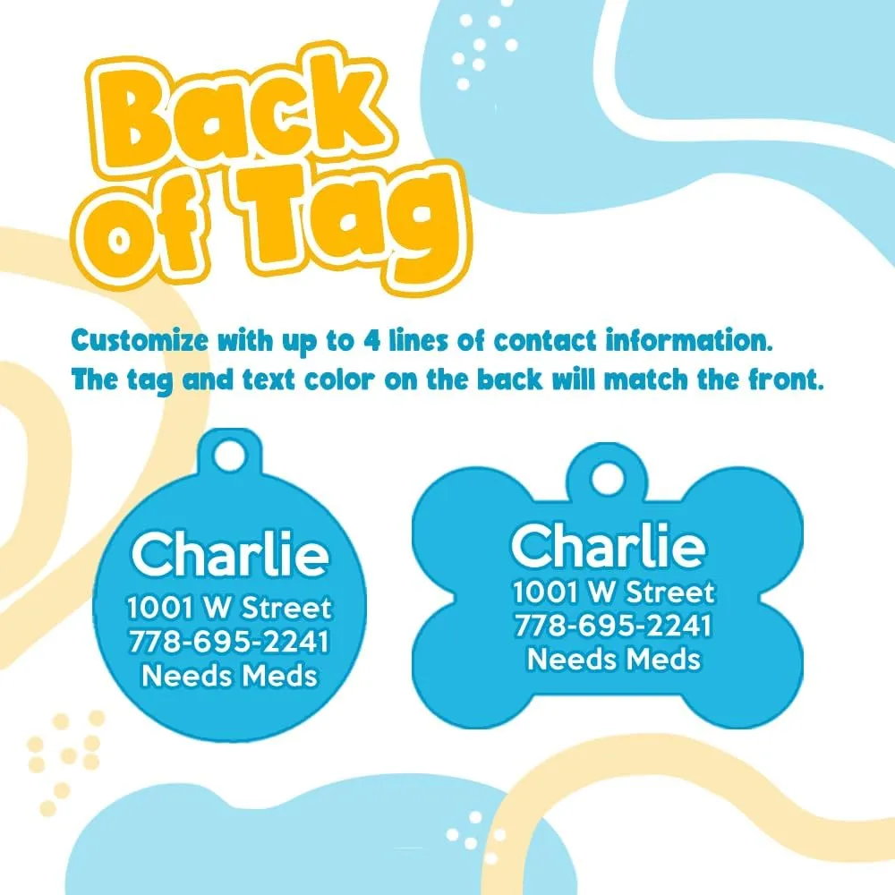 Cute Dog Cat Pet ID Tag - Cute and Funny Sayings On The Front - Contact Info on The Back (You Look Like I Need a Treat)
