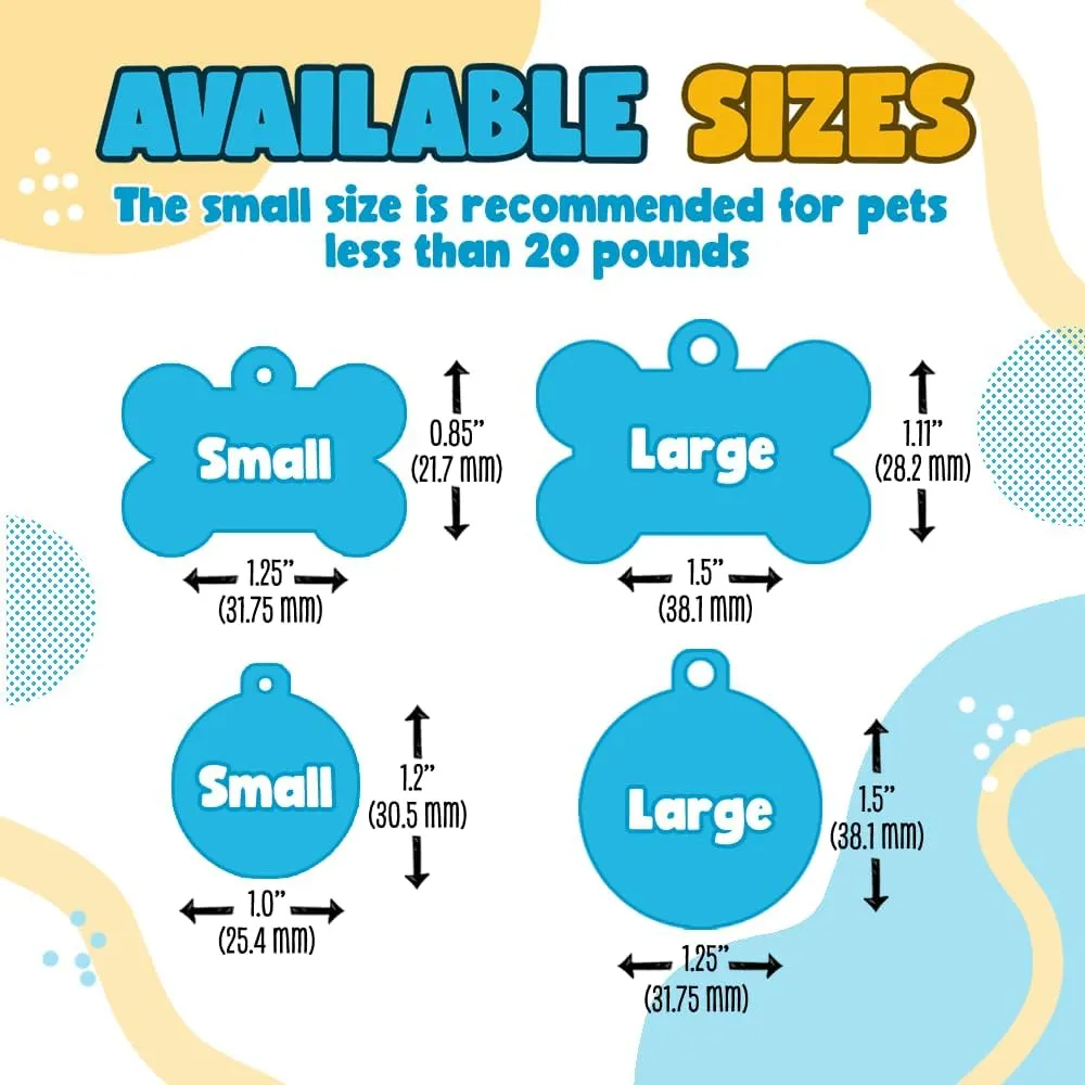 Cute Dog Cat Pet ID Tag - Cute and Funny Sayings On The Front - Contact Info on The Back (You Look Like I Need a Treat)