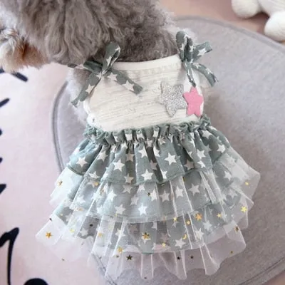 Cute Pets Clothes For Yorkshire Terrier Dogs Little Puppies Small Animals Breeds Striped Summer Wedding Princess Cats Dresses