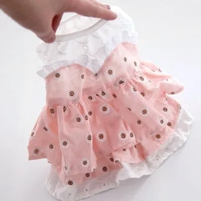 Cute Pets Clothes For Yorkshire Terrier Dogs Little Puppies Small Animals Breeds Striped Summer Wedding Princess Cats Dresses