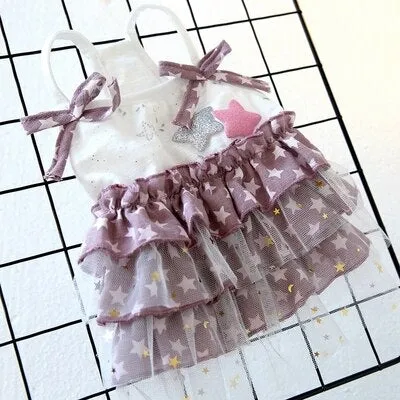 Cute Pets Clothes For Yorkshire Terrier Dogs Little Puppies Small Animals Breeds Striped Summer Wedding Princess Cats Dresses
