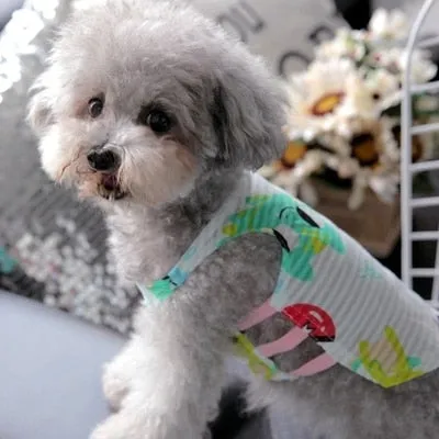 Cute Pets Clothes For Yorkshire Terrier Dogs Little Puppies Small Animals Breeds Striped Summer Wedding Princess Cats Dresses