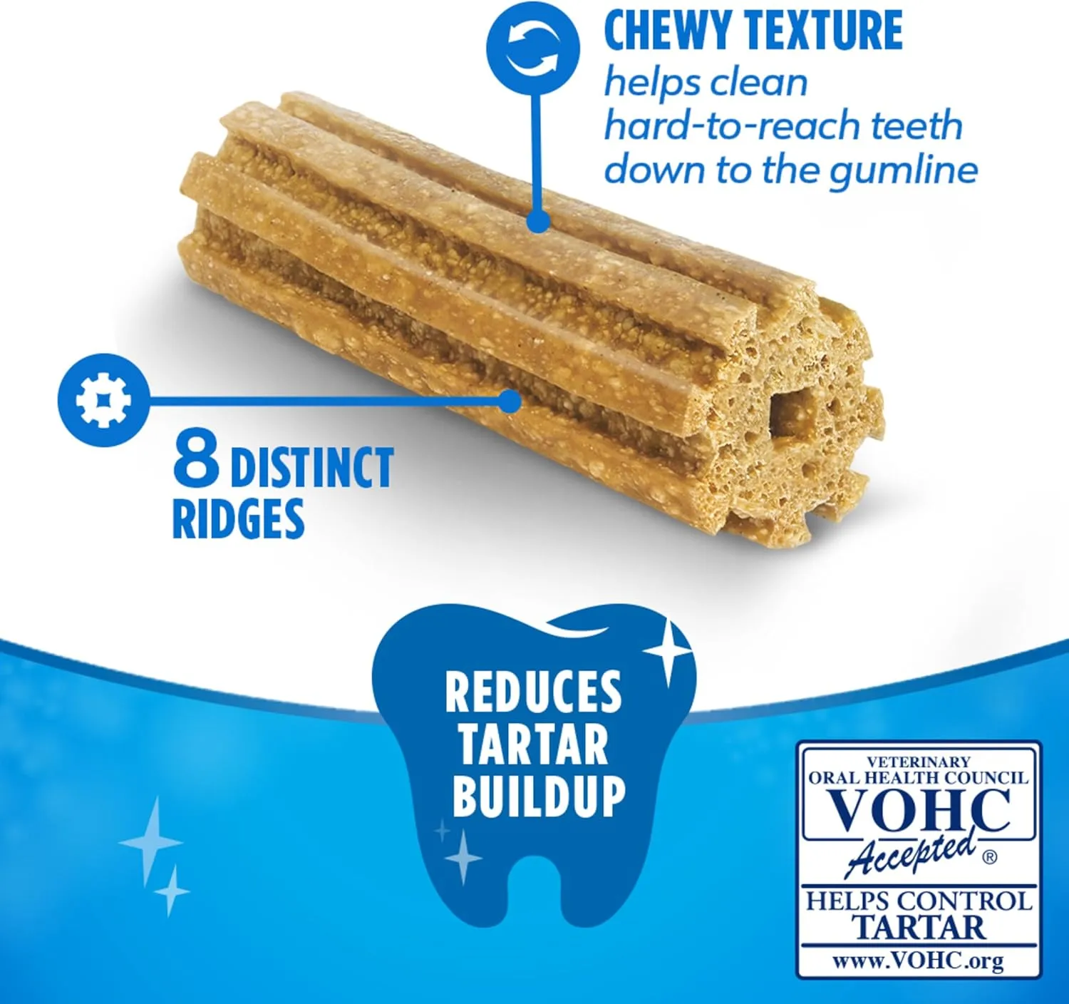 DentaLife Daily Oral Care Dog Treats for Large Dogs 40 plus lbs., Chewy Dental Treat to Freshen Breath and Fight Tartar, Chicken Flavor, 36 oz. each, 30 Chews each/60 Total Chews - 30 ct. Pouch