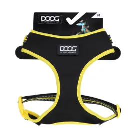 DOOG Neoflex Neoprene Bolt Neon Black and Yellow Dog Harness Extra Large