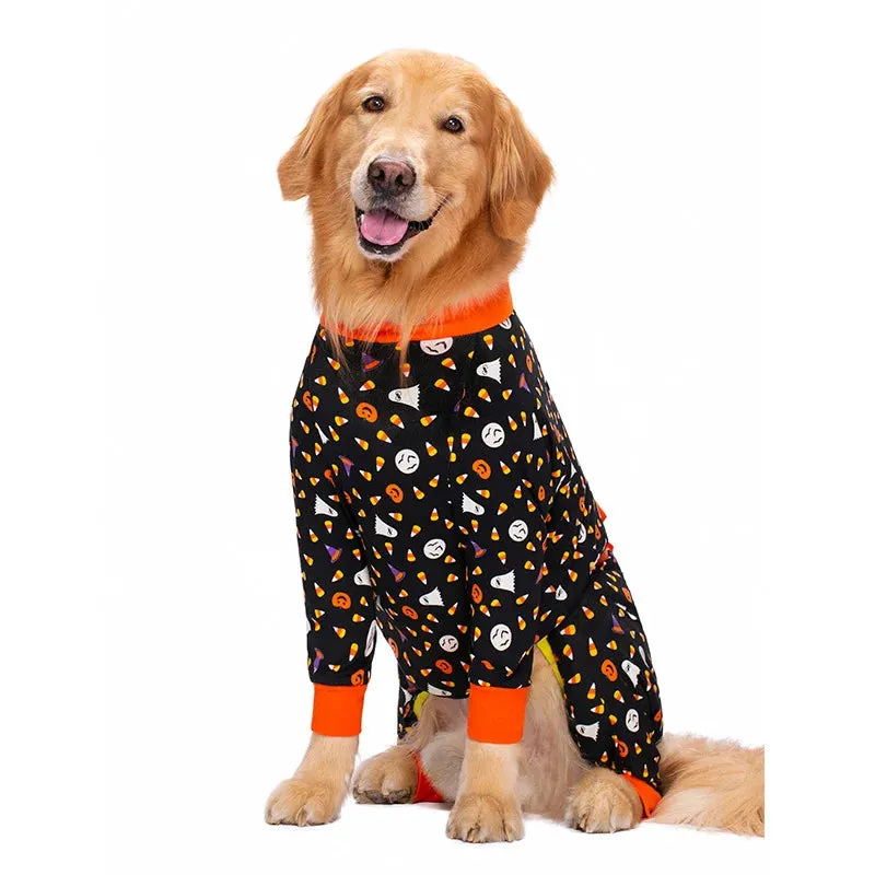 Dress Your Autumn Labrador in Style: Hair-Proof Home Pajamas with Bow Decoration - Comfy Four-Legged Clothes for Big Dogs - Dog Pajamas That Make a Fashion Statement!