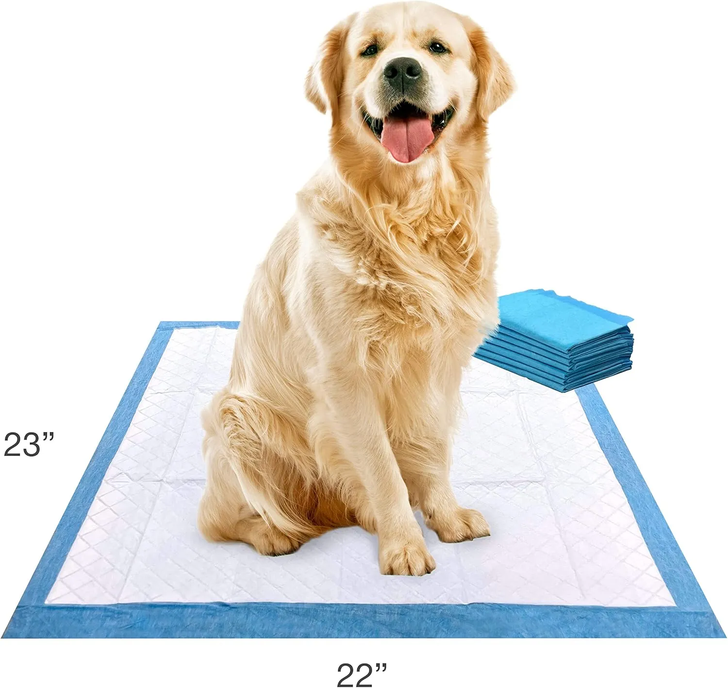 Four Paws Wee-Wee Superior Performance Unscented Pee Pads for Dogs & Puppies, Quilted Leak-Proof Dog Housebreaking Potty Training Floor Protection, 22" x 23", 7 Count