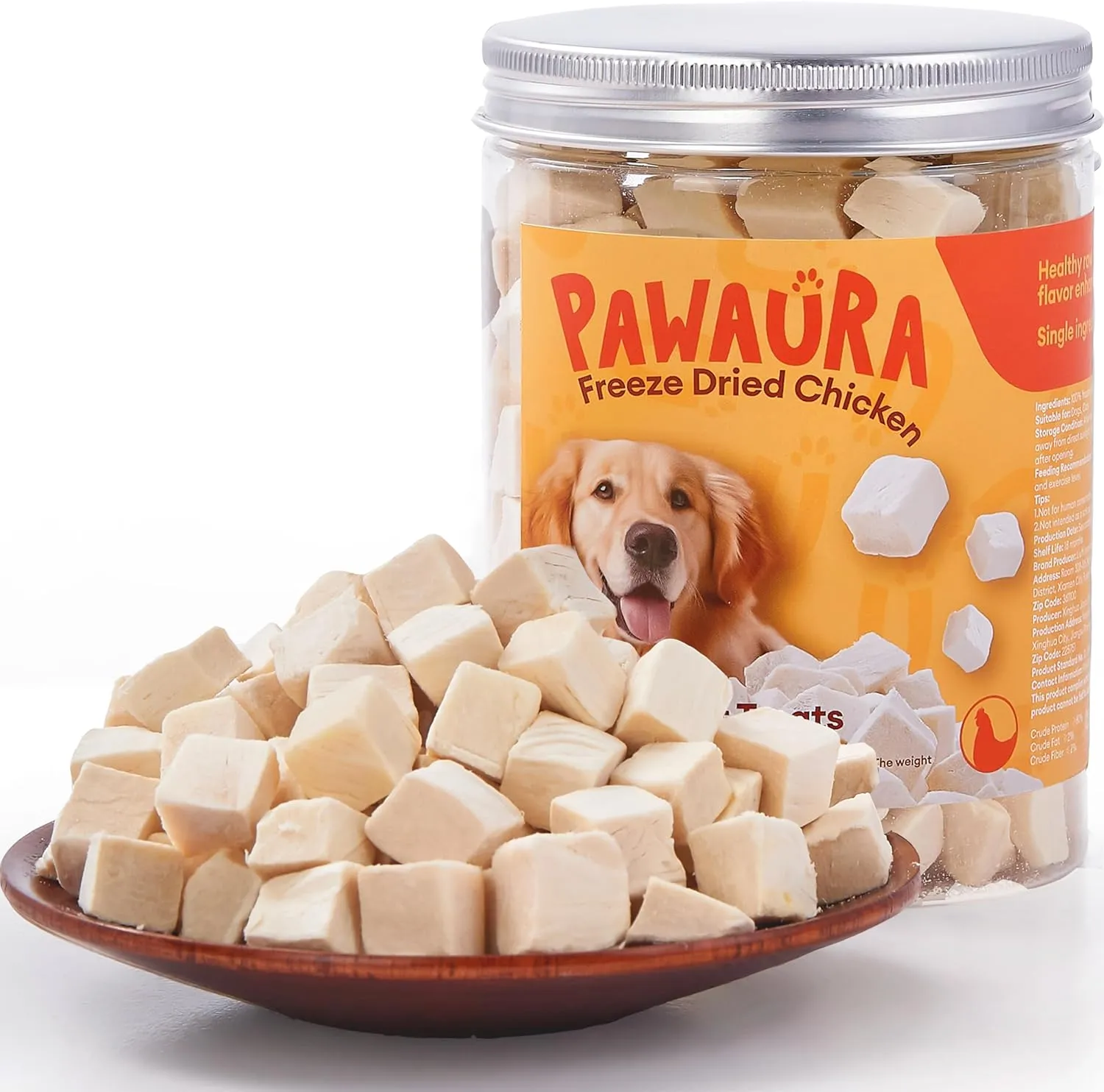 Freeze Dried Chicken Cats & Dogs Treats, Single Ingredient, Chicken Breast,Treats for Cats & Dogs | Gluten Free | Grain Free | Training & Nutrition Supplements3.52 oz