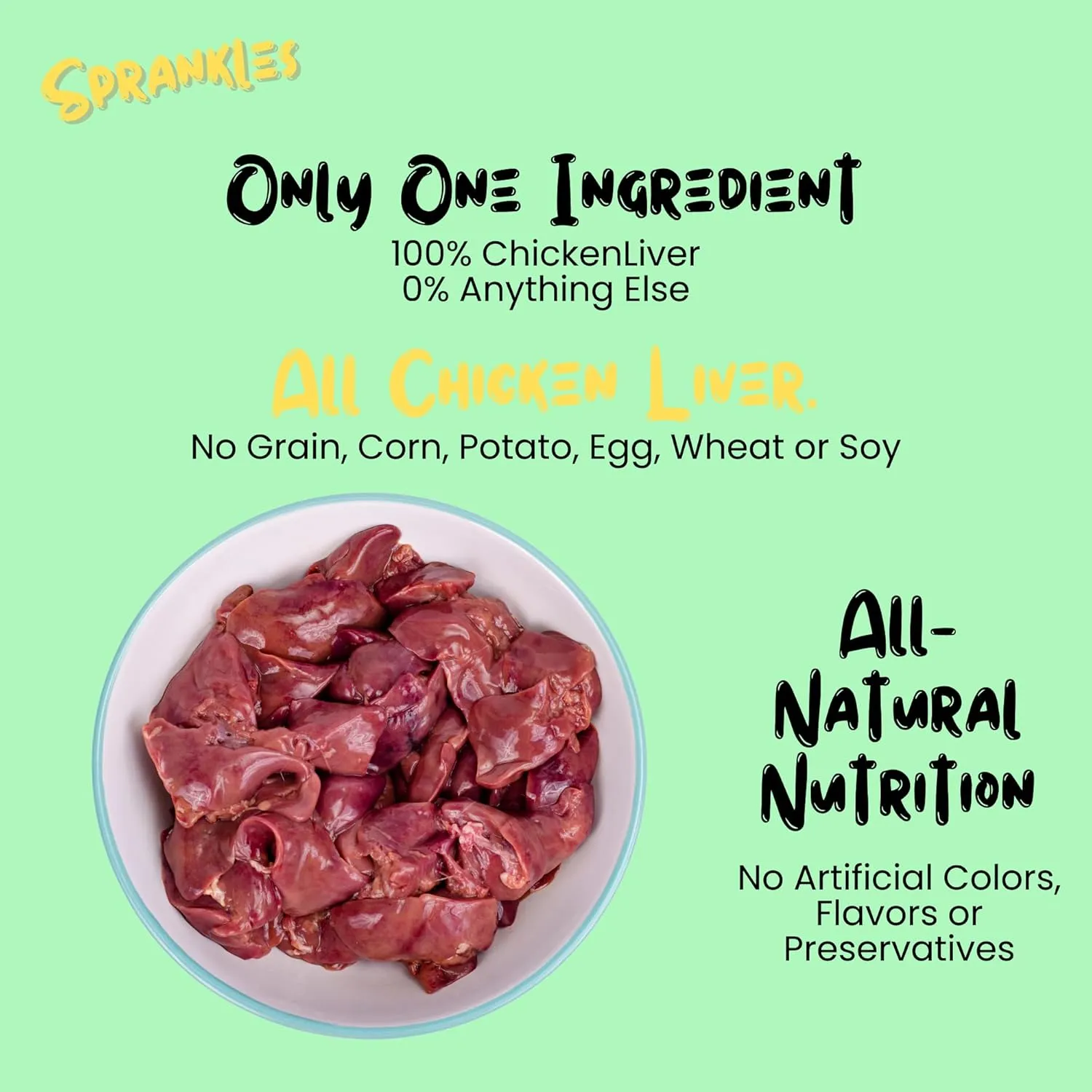 Freeze Dried Chicken Liver Treats for Cats & Dogs - Single Ingredient All Natural Grain-Free, High Protein, Made in USA - Perfect for Training, Topper or Snack (Chicken Liver, 6 Ounce)