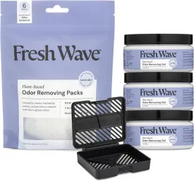 Fresh Wave Lavender Odor Removing Gel & Packs Bundle: 3-Pack 7 oz. Gels & Packs   Pod Combo