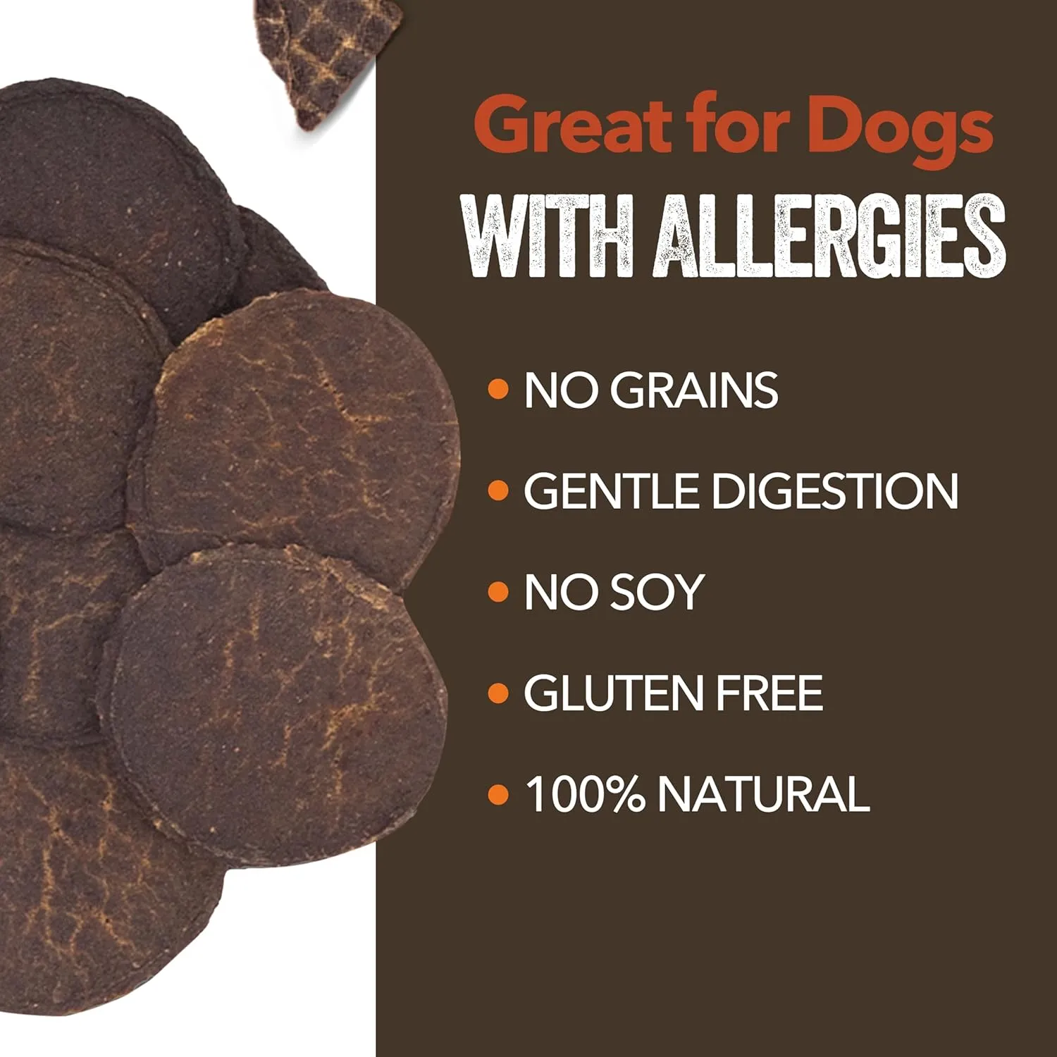 Gaines Family Farmstead Beef Chips for Dogs  6 oz Natural, High-Protein Dog Treats, Rawhide-Free Chews, Single Ingredient, Made in USA, Healthy Snacks for All Breeds
