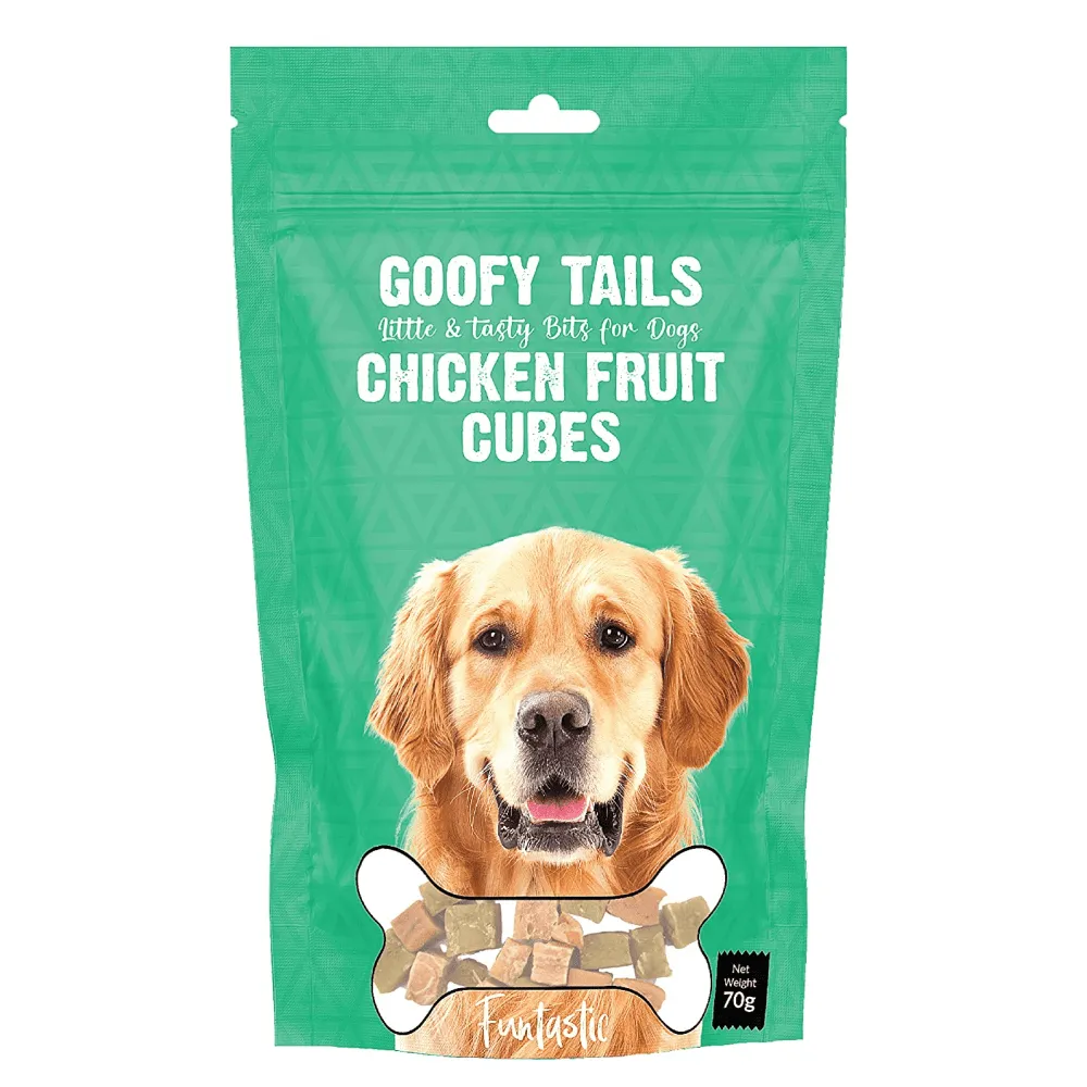 Goofy Tails Chicken Fruit Cube Dog Treats