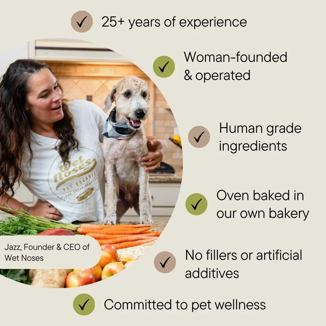 Grain-Free Organic Crunchy Dog Treats  for All Pet Sizes, Breeds  All-Natural Puppy Treat  100% Human-Grade  Delicious Snacks for Dogs  14 Oz., Grain Free - Apple Ginger, 2 X 14oz Box