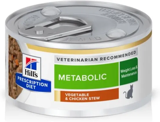 Hill's Prescription Diet Metabolic Weight Management Vegetables & Chicken Stew Canned Cat Food (2.9oz x 24 cans)
