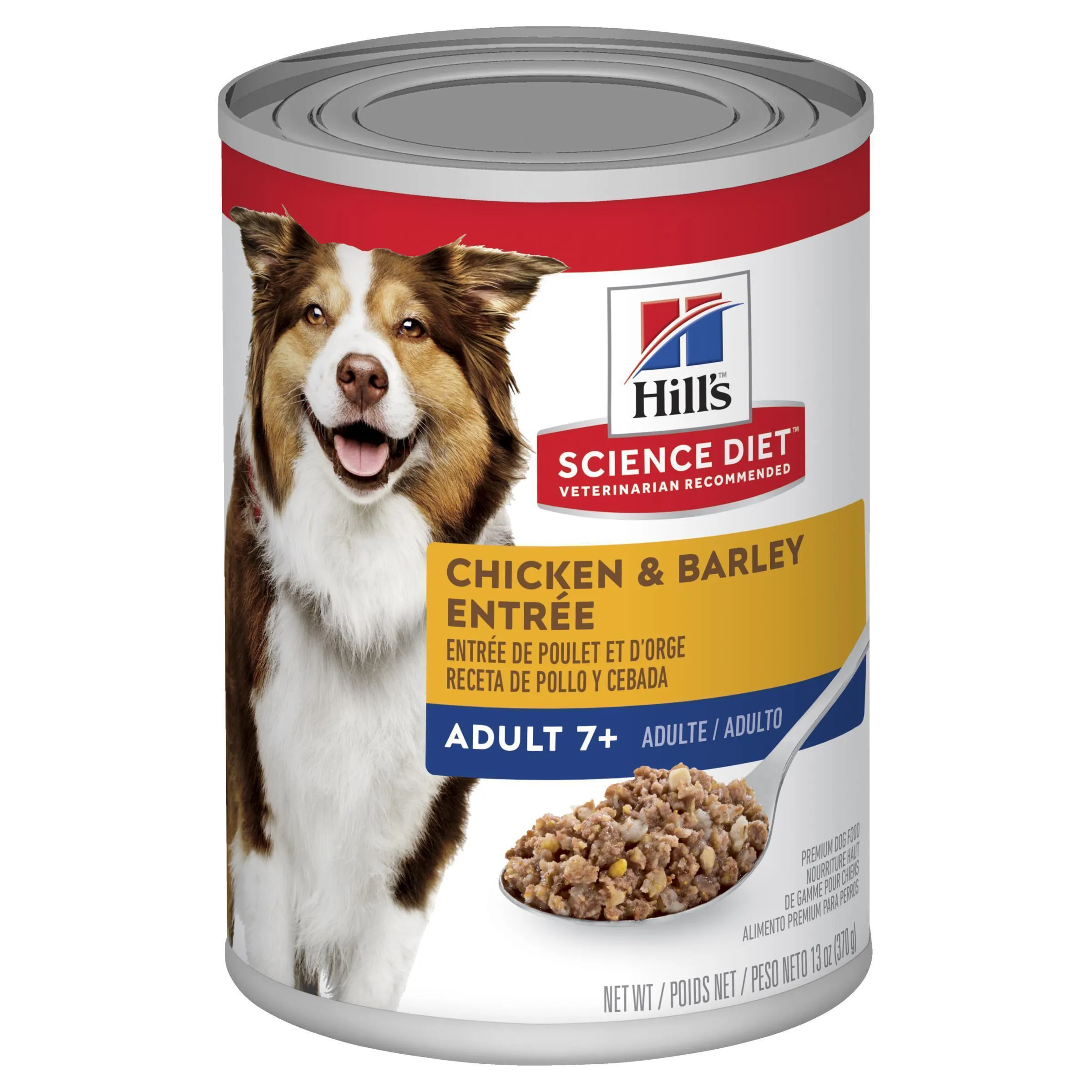 Hills Science Diet Adult 7  Chicken and Barley Entree Canned Dog Food 370g