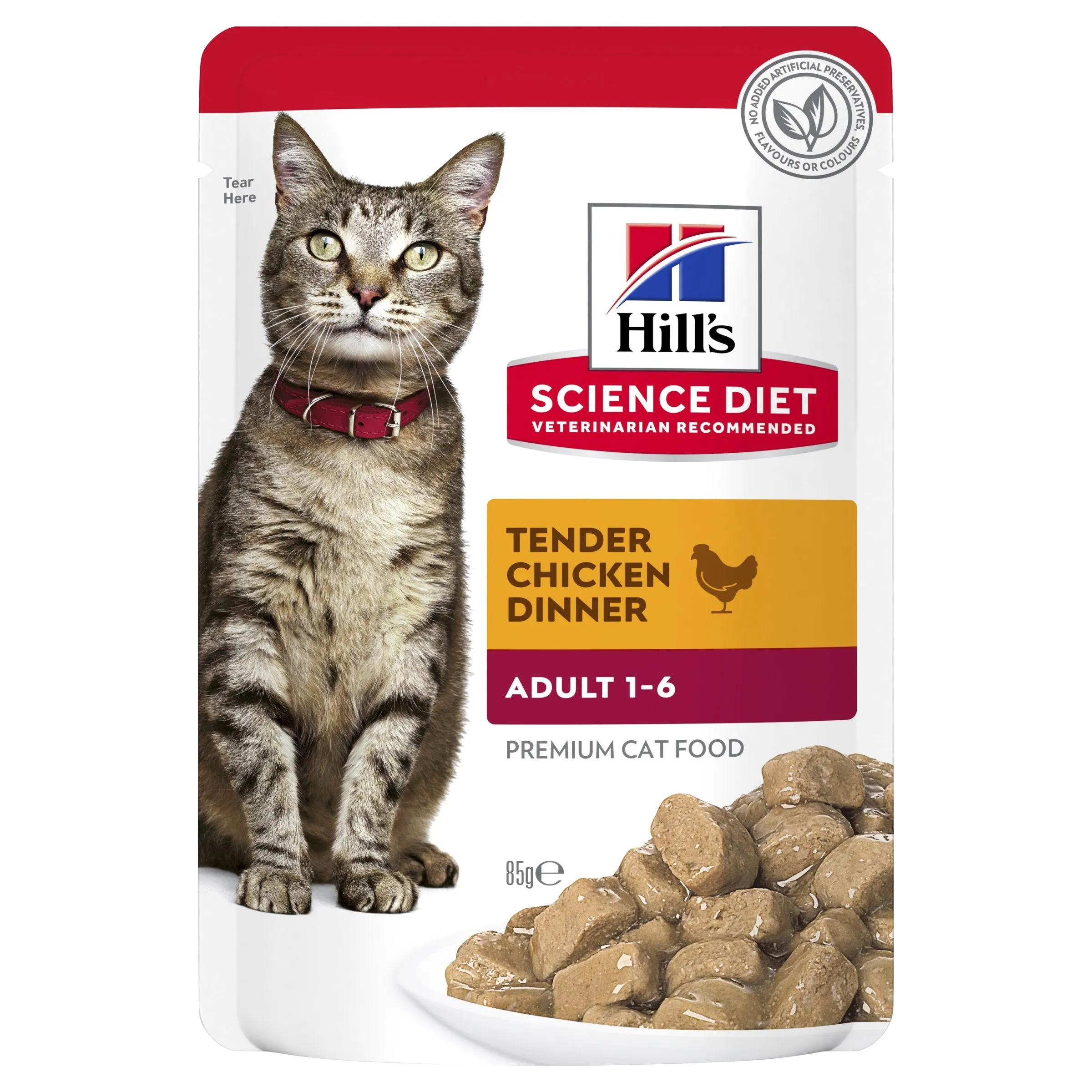 Hills Science Diet Adult Optimal Care Chicken Cat Food Pouches 85g^^^