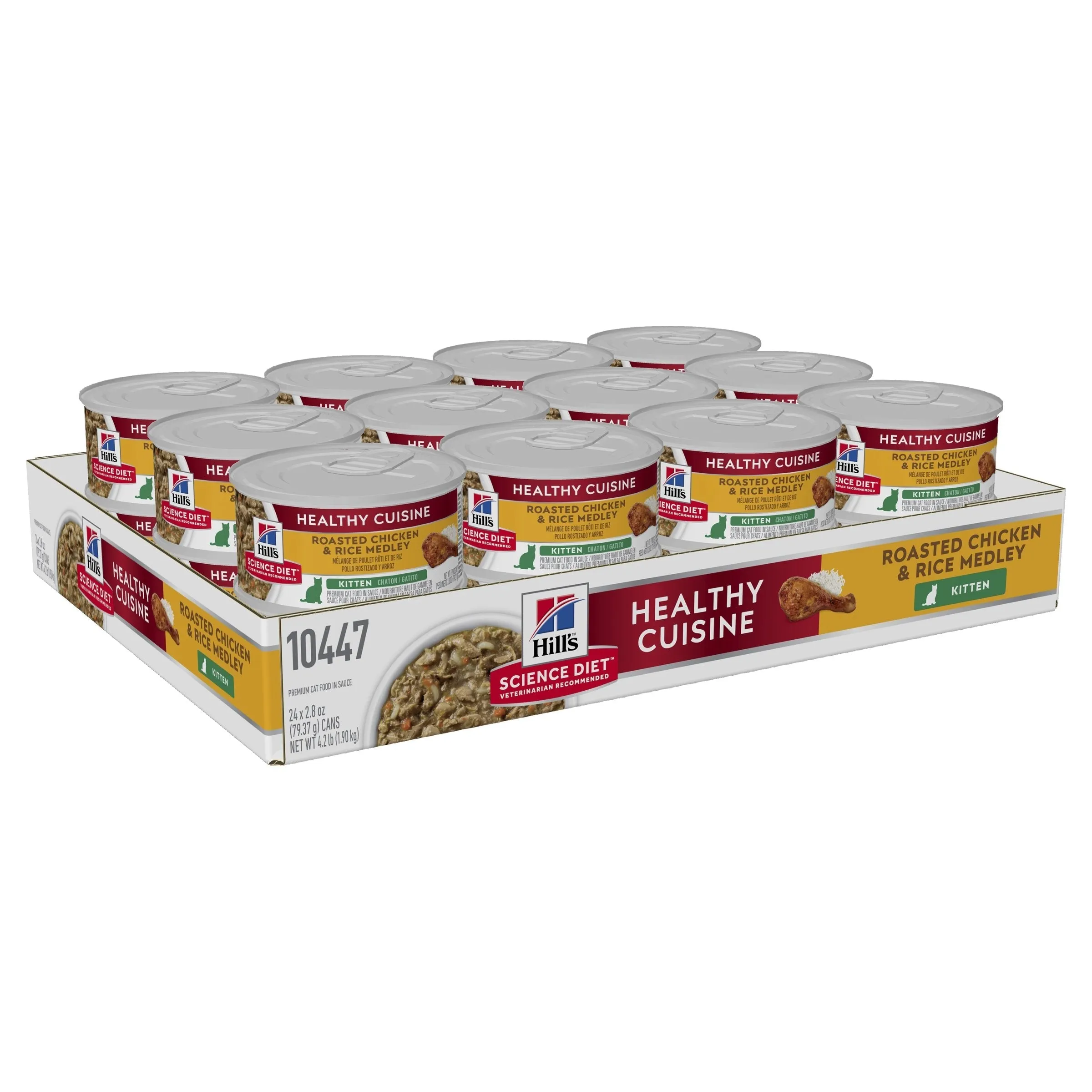 Hills Science Diet Kitten Healthy Cuisine Chicken and Rice Medley Canned Cat Food 79g x 24^^^