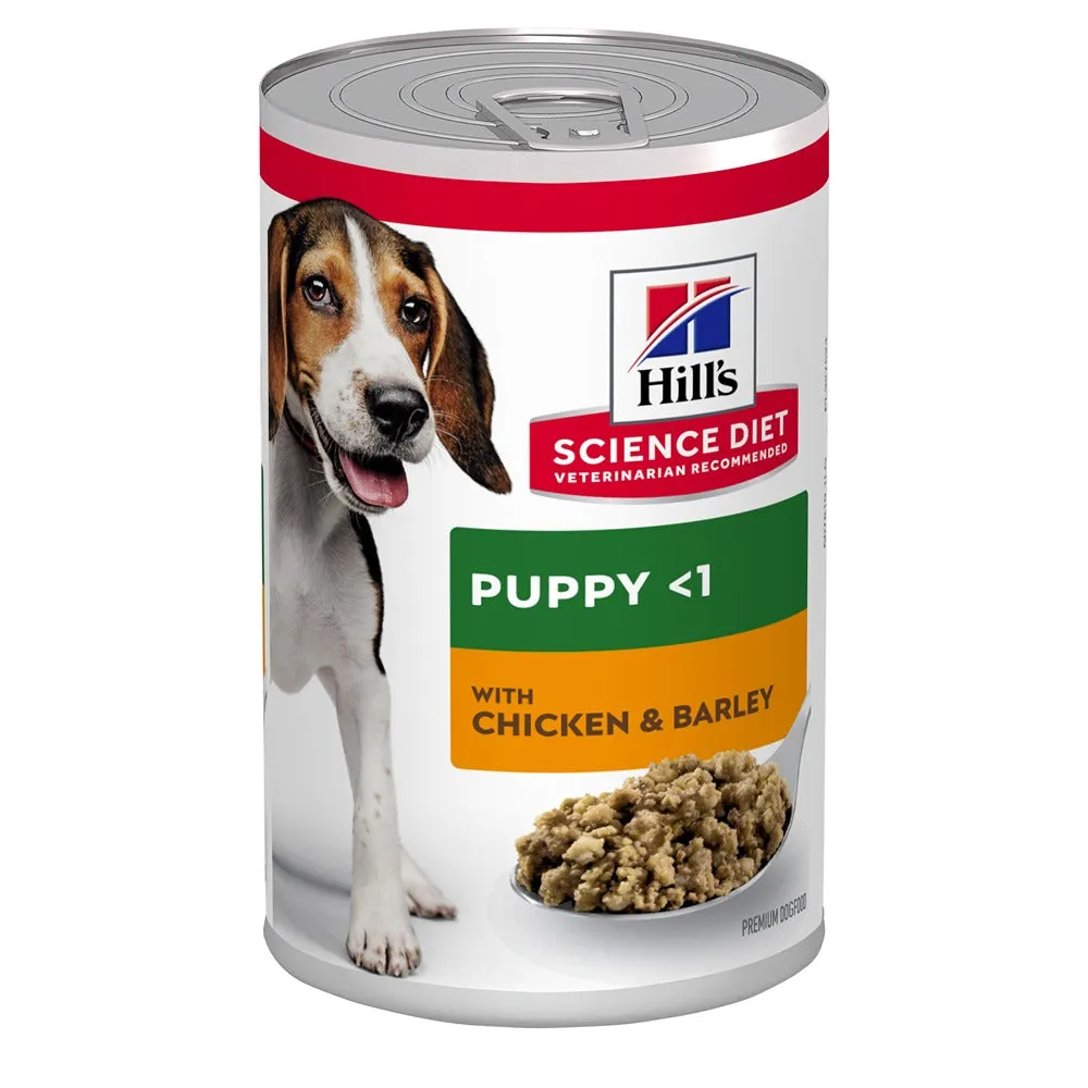 Hill's Science Diet Puppy with Chicken & Barley Canned Wet Dog Food 370g