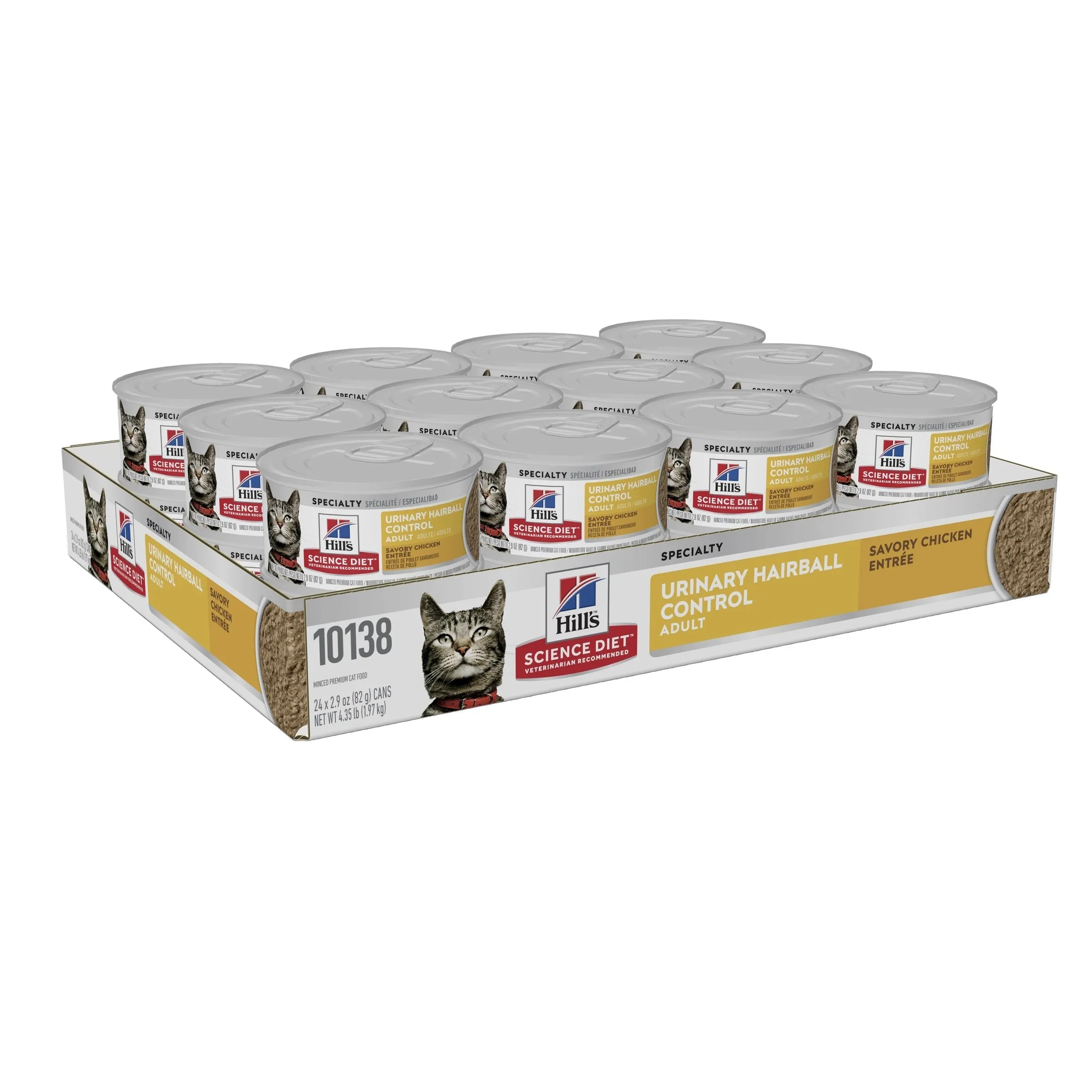 Hills Science Diet Urinary Hairball Control Adult Canned Cat Food 82g x 24^^^