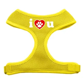 I Love U Soft Mesh Harnesses Yellow Large