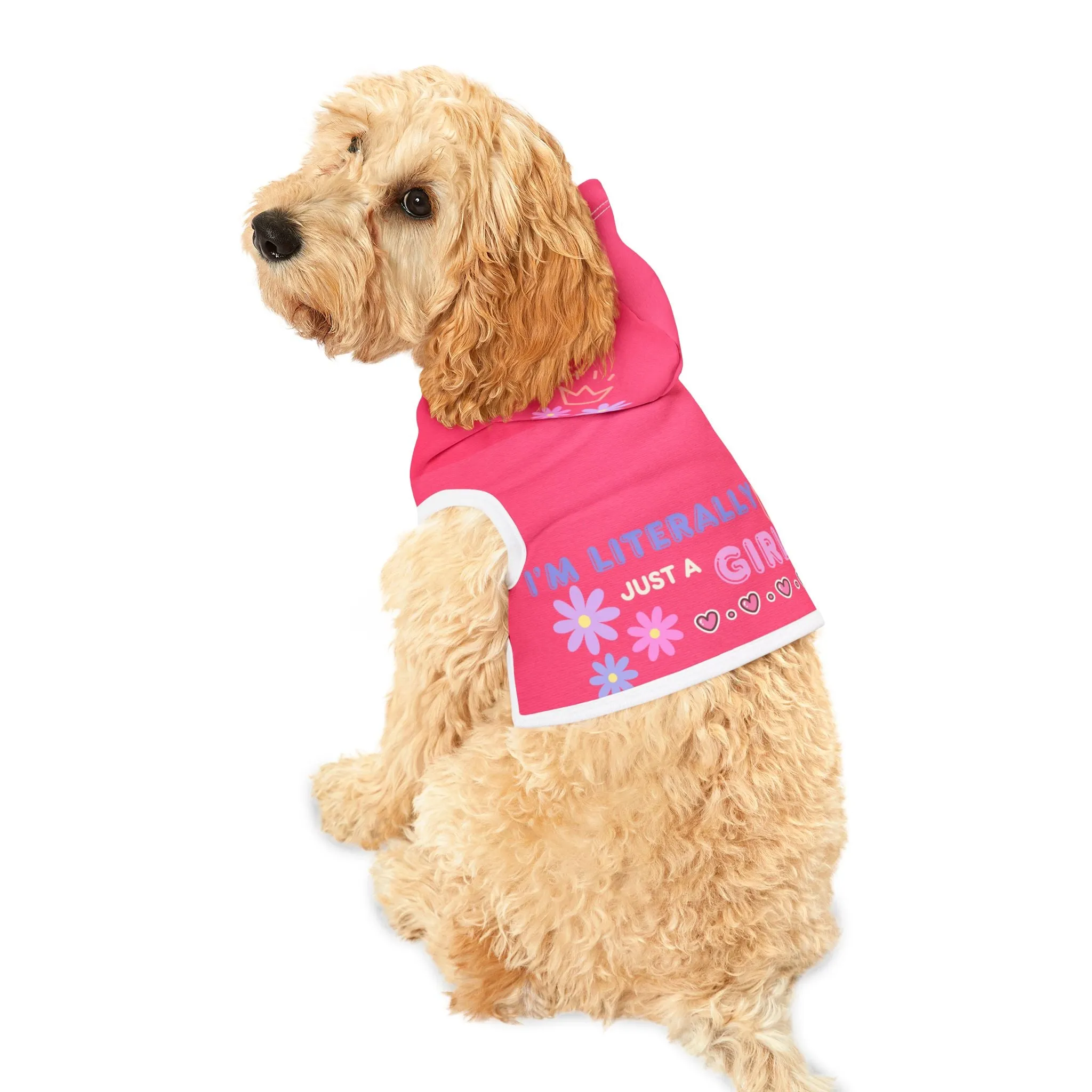 I'm Literally Just a Girl Paired Paws Pullovers Pet Hoodie