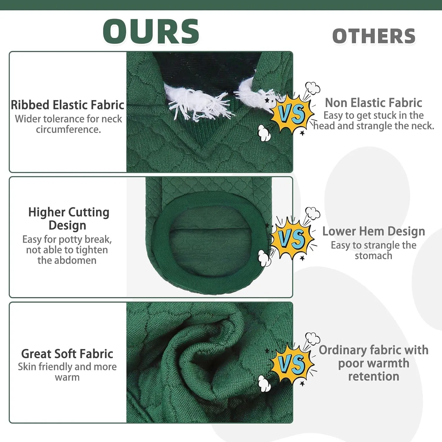 KOOLTAIL Dog Hoodie Pet Clothes Sweater with Hat and Pocket for Small Medium Large Dogs, Warm Soft Dog Cold Weather Coat, Clover Laminated Cotton Hooded Sweatshirt Outfit for Puppy Cats, Green XXS