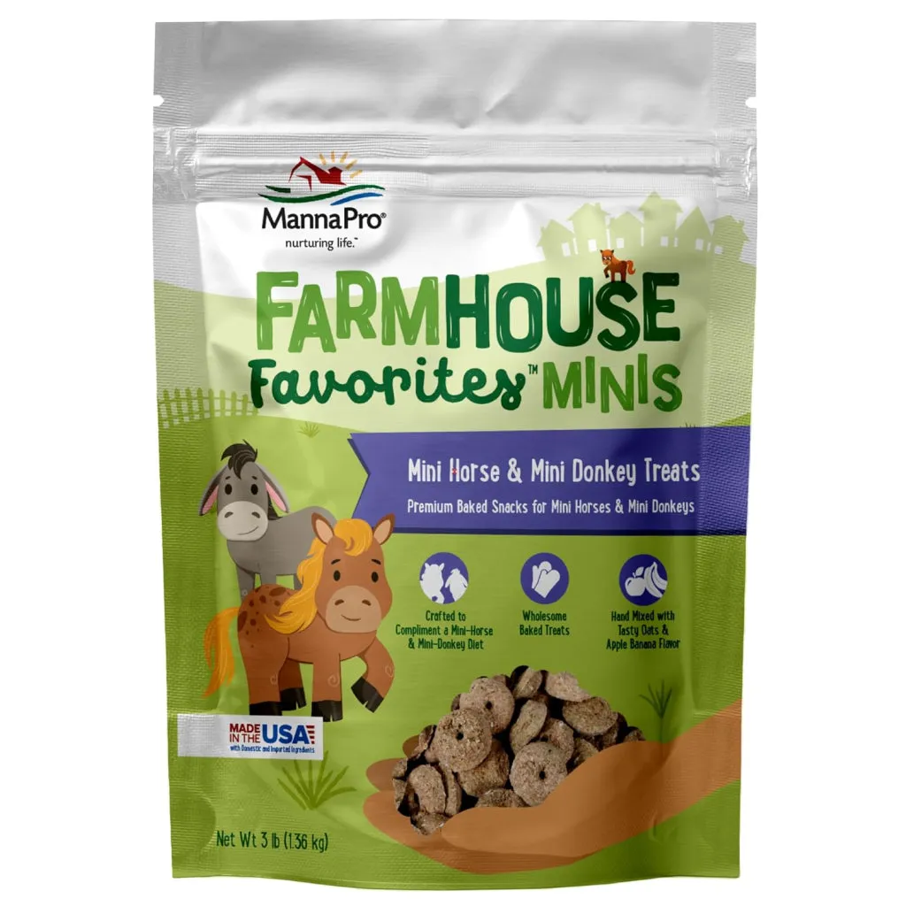 Manna Pro Farmhouse Favorites Treats For Mini Horse & Mini Donkey (3 lb)