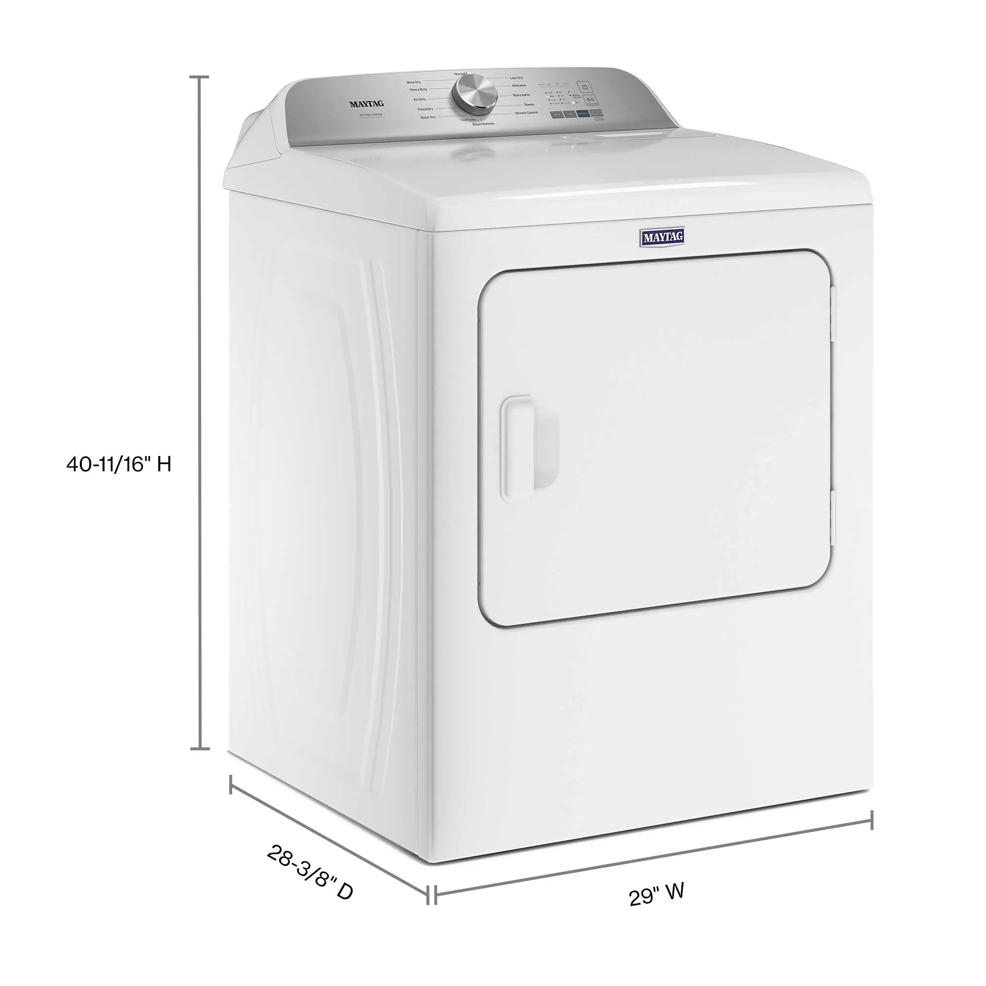 Maytag White Gas Dryer with Pet Pro (7.0 cu. ft.) - MGD6500MW