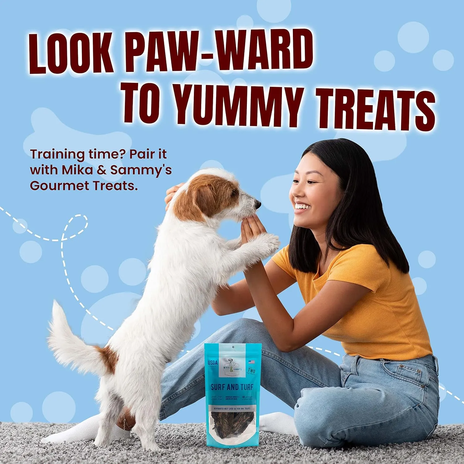 Mika & Sammy's Gourmet Beef Liver & Mackeral Jerky Dog Treats Made in The USA. (Surf & Turf 5 oz)