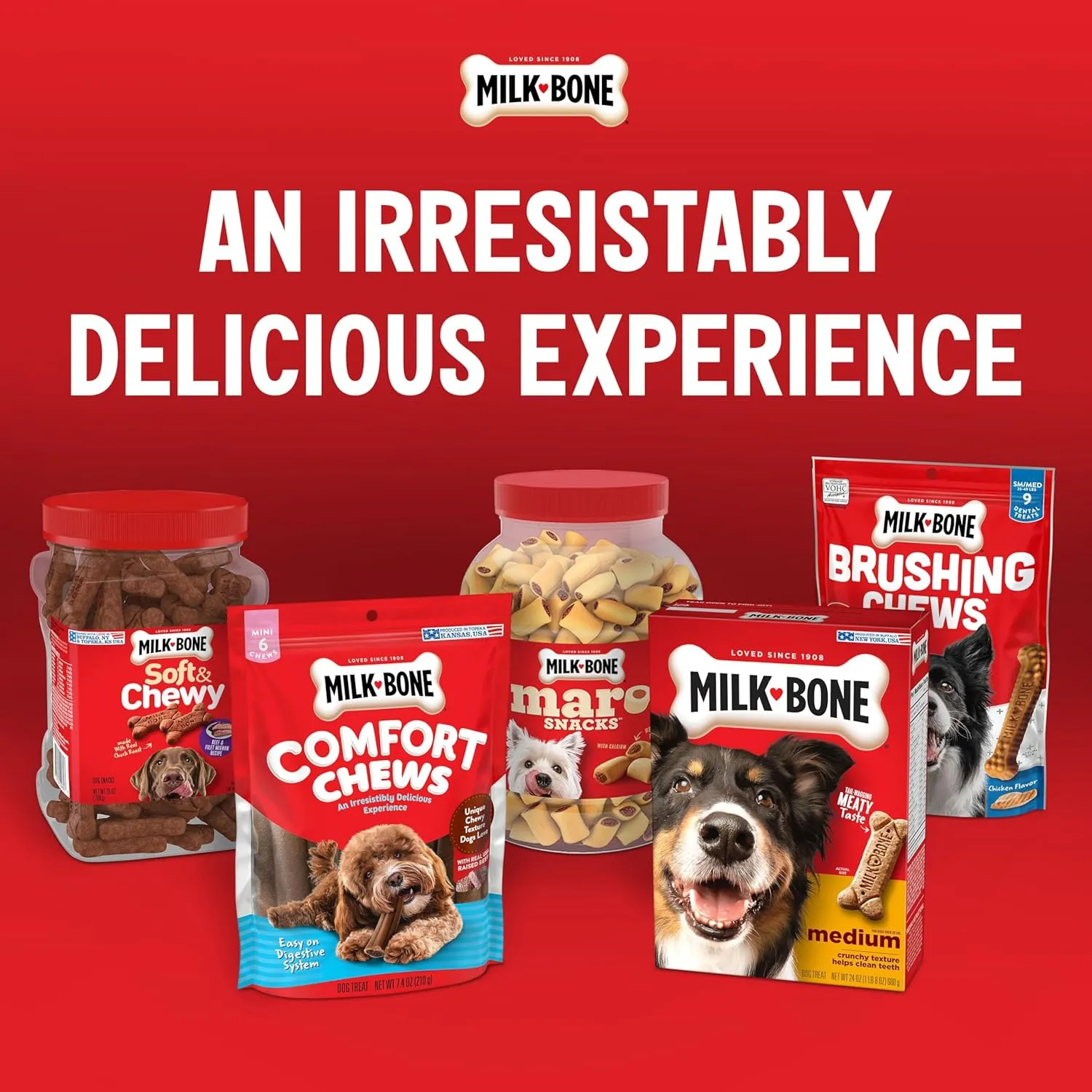 Milk-Bone Soft & Chewy Dog Treats, Beef & Filet Mignon Recipe, 25 Ounce