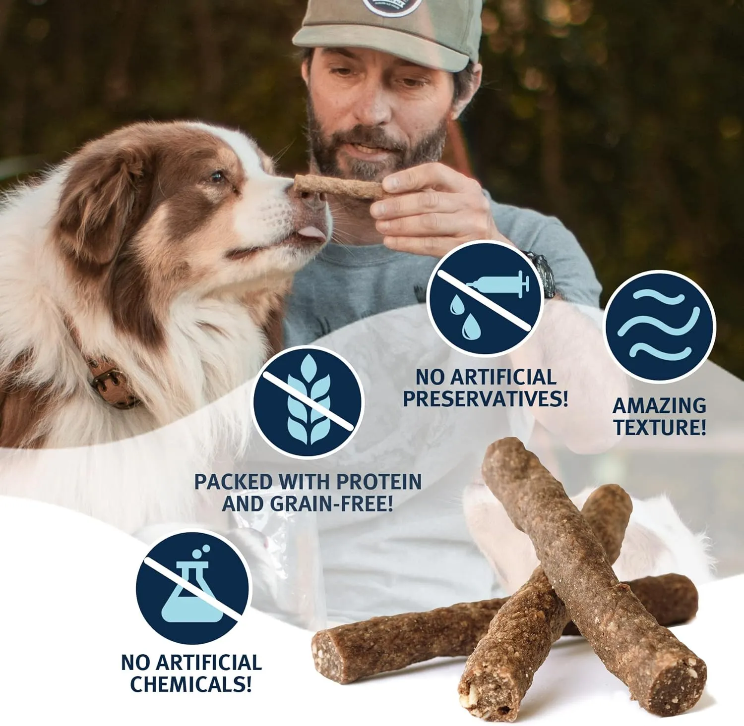 Mon Ami Beef Meat Sticks for Dogs with Farm Fresh Vegetables (28 Oz)  Human Grade Dog Treats with Superfoods - Training Treats for Dogs - Healthy Dog Treats for Small, Medium and Large Dogs