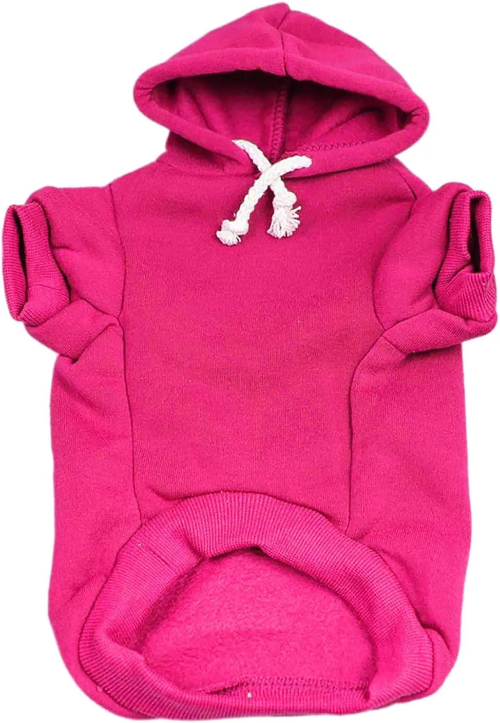 My Dad is Single Dog Hoodie Fleece Lined Pullover Sweatshirt with Leash Hole (Hot Pink, X-Large 114)