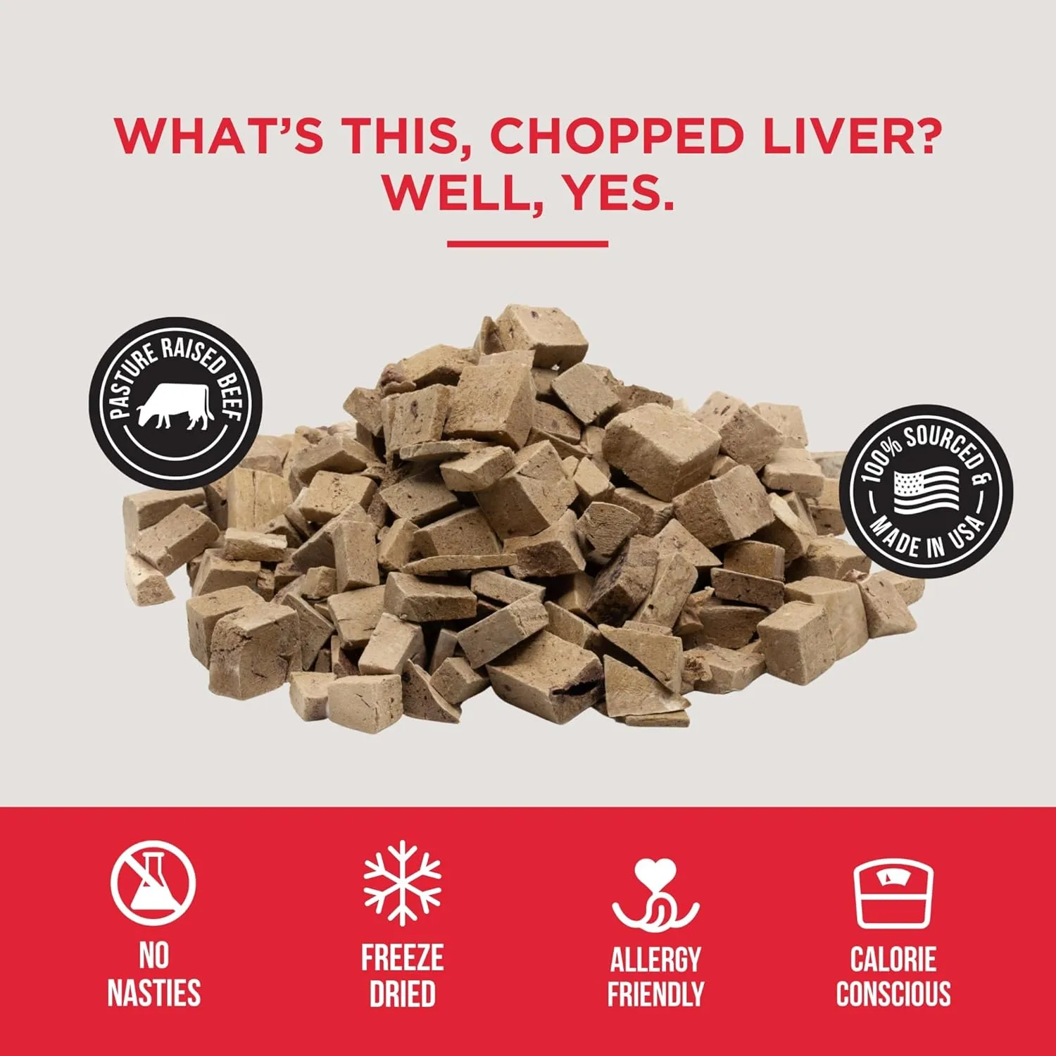 Natural Rapport Beef Liver Dog Treats - The Only Freeze Dried Beef Liver Dogs Need - Grain-Free Beef Bites, Dog Treats for Small and Large Dogs (8 oz.)