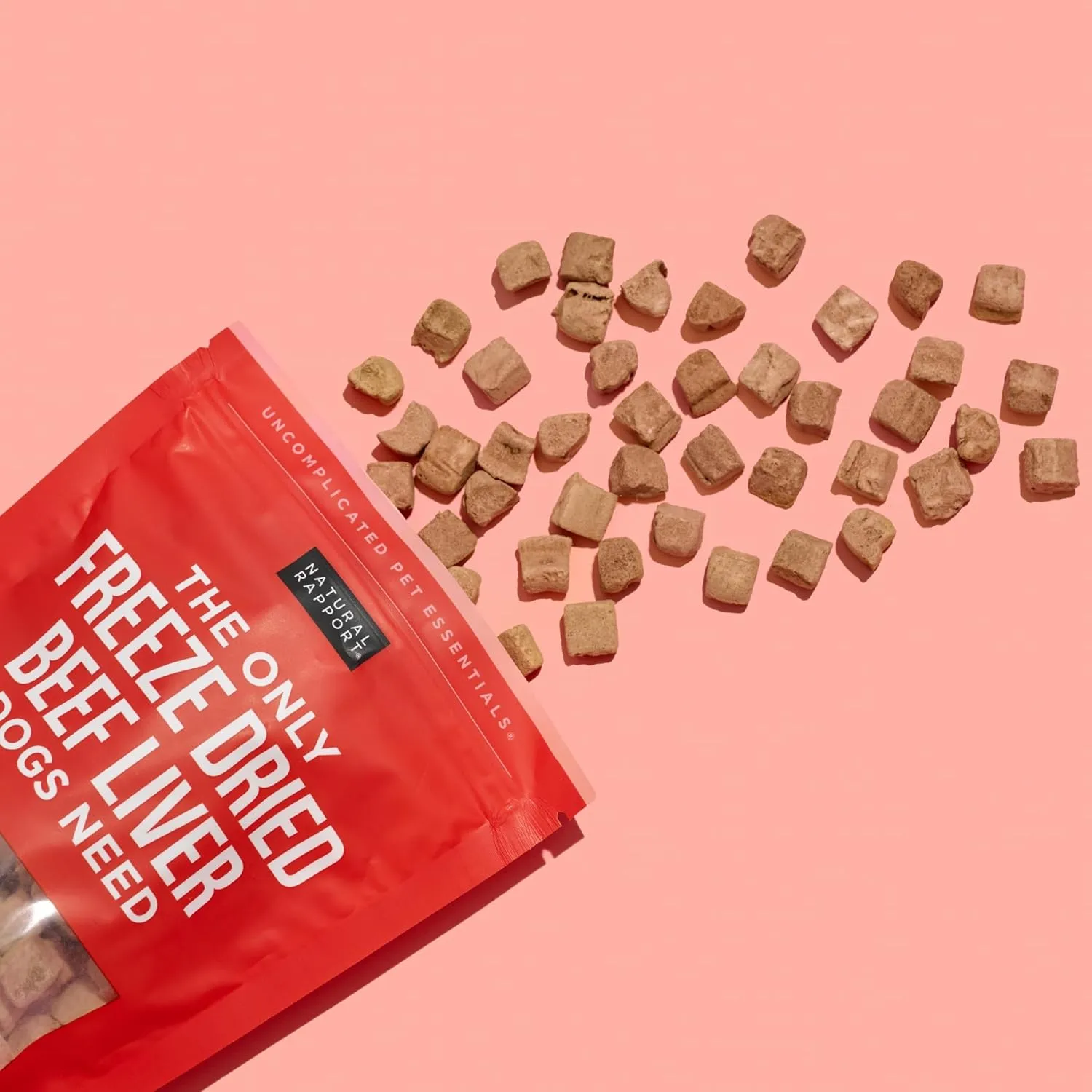 Natural Rapport Beef Liver Dog Treats - The Only Freeze Dried Beef Liver Dogs Need - Grain-Free Beef Bites, Dog Treats for Small and Large Dogs (8 oz.)