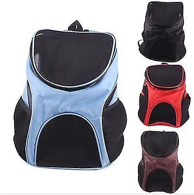 Pet carriers crates pet backpack oxford mesh breathable dog backpack blue