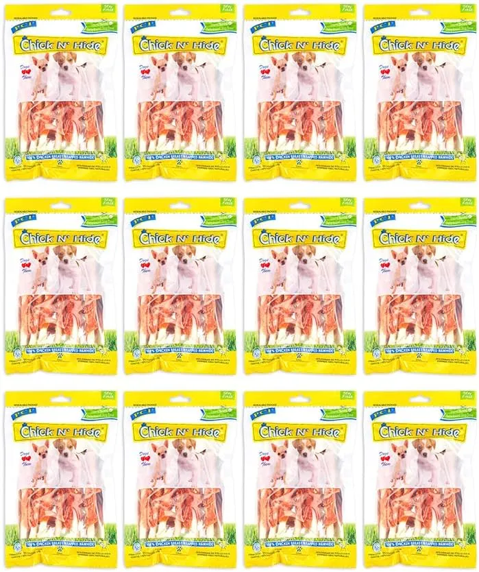 Pet Center Chick n' Hide 6 Count Dog Treats, Pack of 12