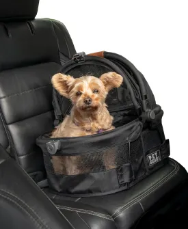 Pet Gear No-Zip View 360 Ultra Lite Pet Safety Carrier & Car Seat for Small Dogs & Cats Push Button Entry, 15", Jet Black,View 360 Ultra Light 15-inch,Jet Black