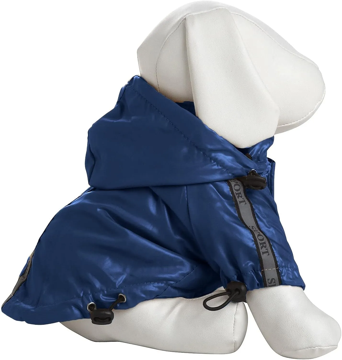 Pet Life  Reflecta-Sport Dog Raincoat - Reflective, Windproof and Waterproof Dog Coat with Reversible Polar Fleece - Adjustable Pet Raincoat Dog Jacket on All 4 Sleeves with Removable Hood