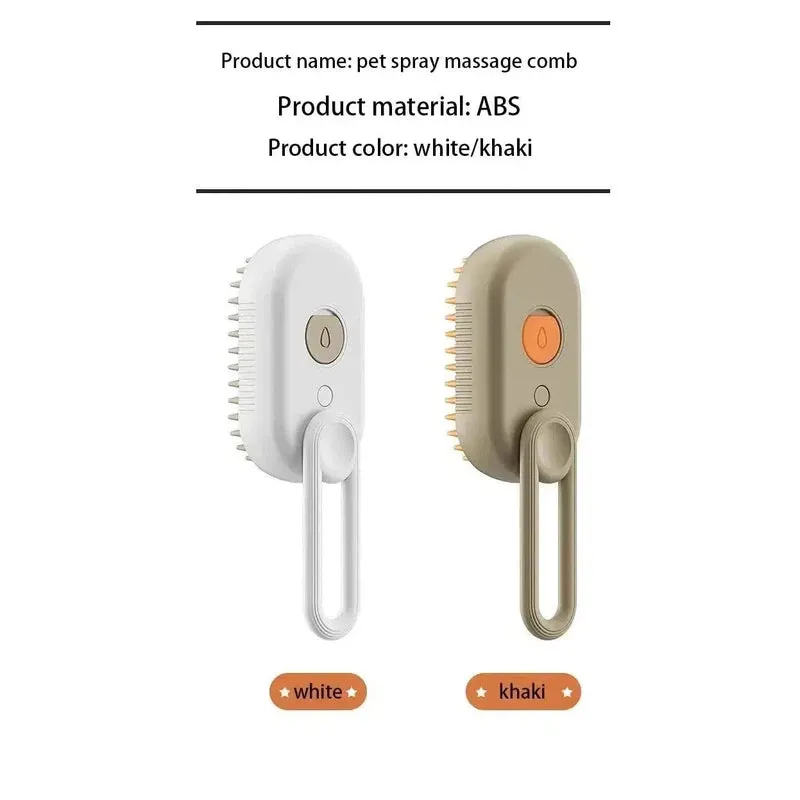 Pet Steam Spray Grooming Brush
