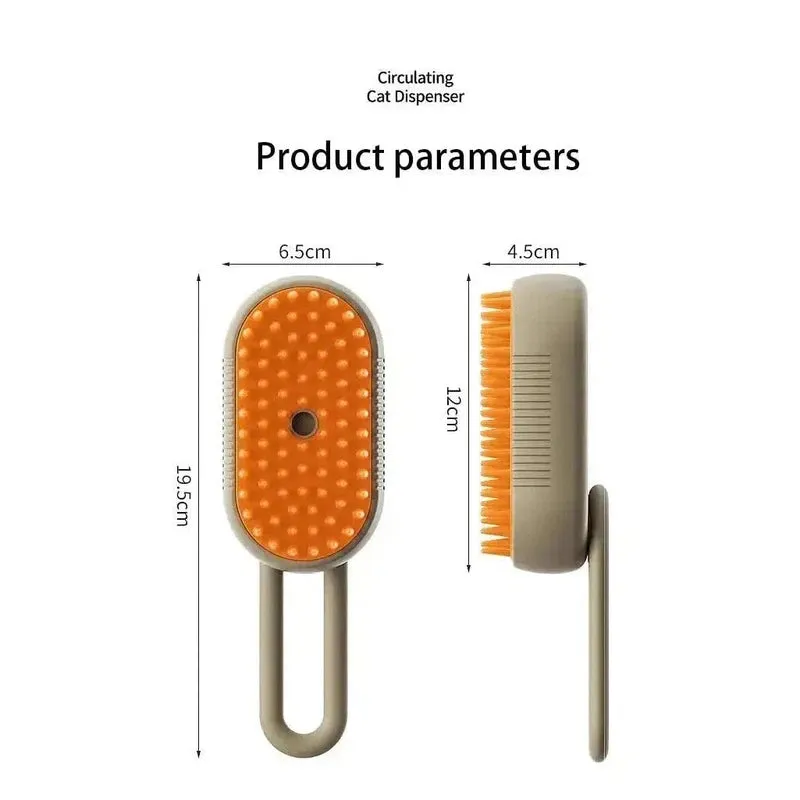 Pet Steam Spray Grooming Brush